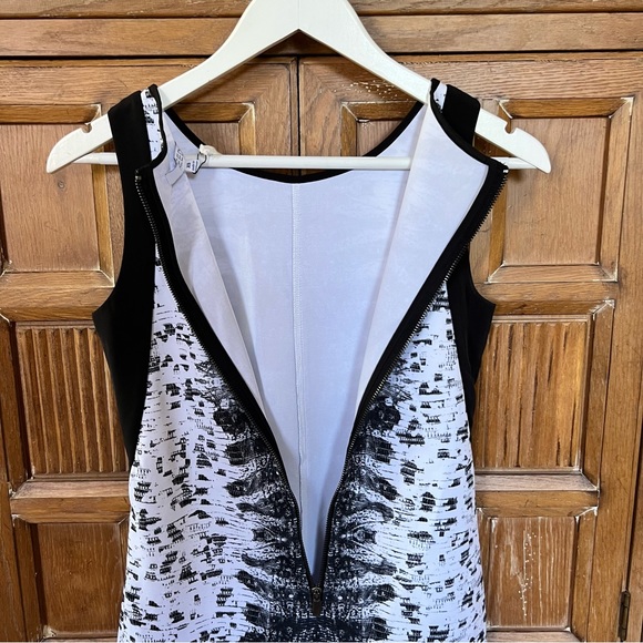 NWT - REED by Reed Krakoff Striped Scuba Sheath Dress BOA White Sleeveless - Picture 3 of 9